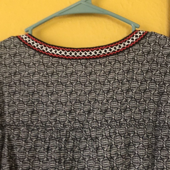 Boho Black White and Red Tunic size Medium - Picture 6 of 6